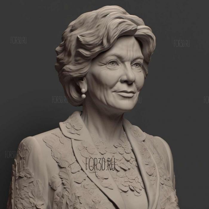 Laura Bush 2 stl model for CNC